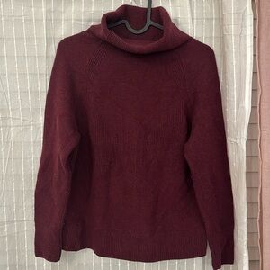 Wool turtleneck pullover sweater